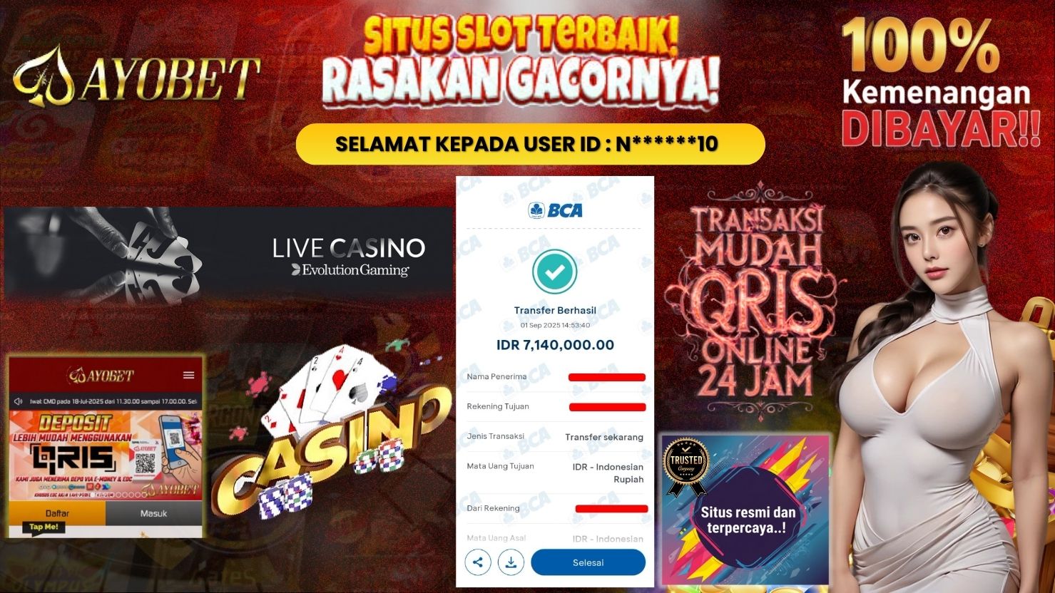 AYOBET JACKPOT LIVE CASINO BACCARAT